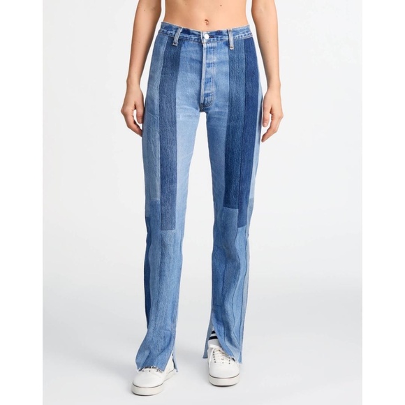 RE/DONE Levi's 60s Patchwork Bootcut Jeans - Picture 1 of 16